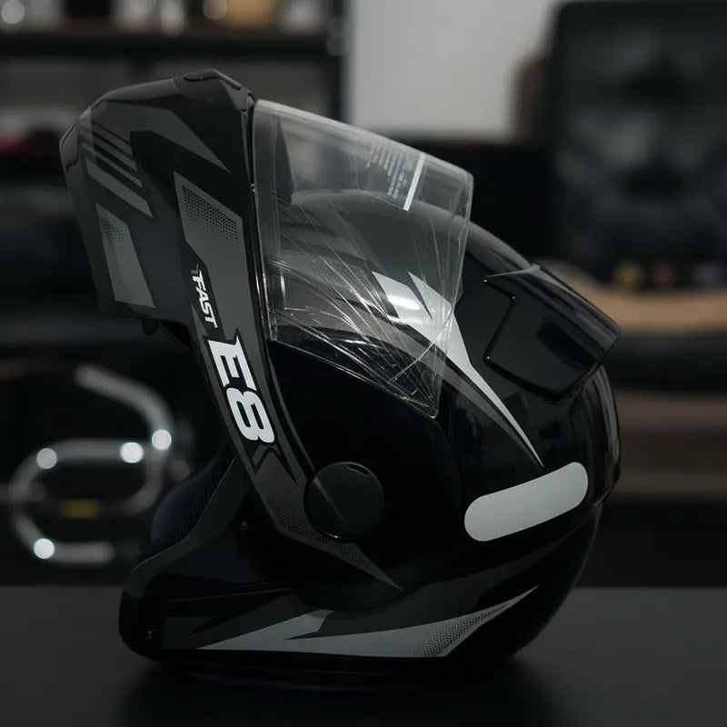Capacete Articulado Ebf New E8 Robocop Escamoteável + Cores