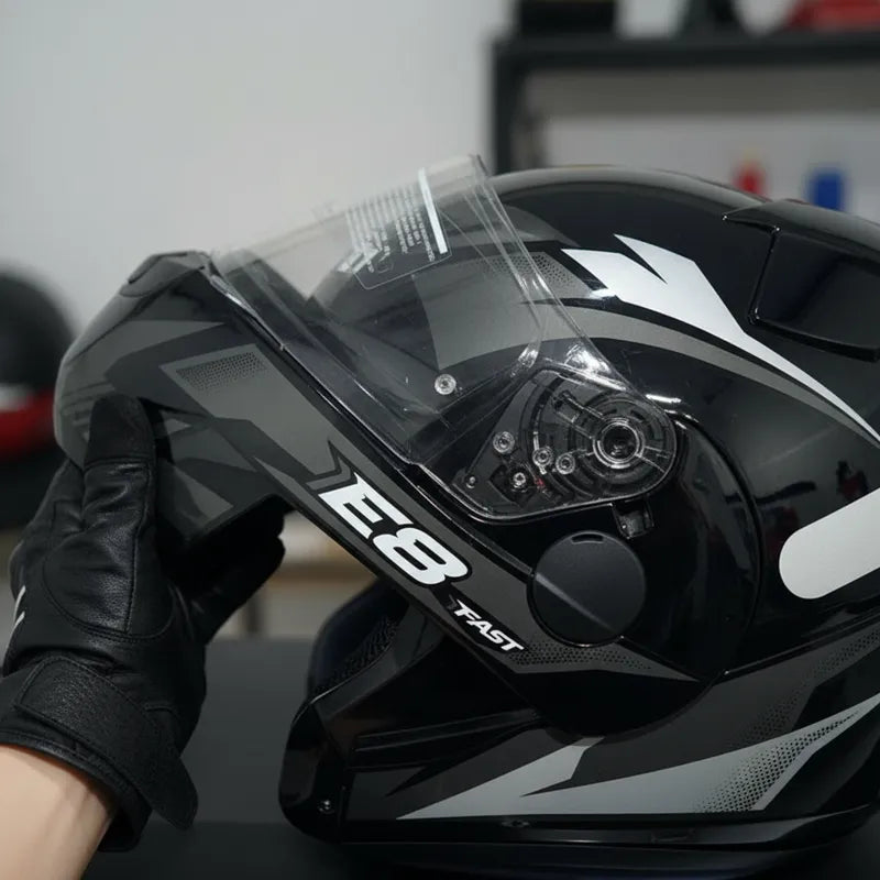Capacete Articulado Ebf New E8 Robocop Escamoteável + Cores