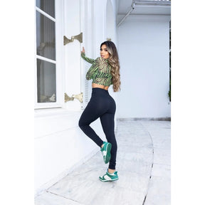 Legging Cós Alto Supplex Com Bolso Lateral Tecido Grosso