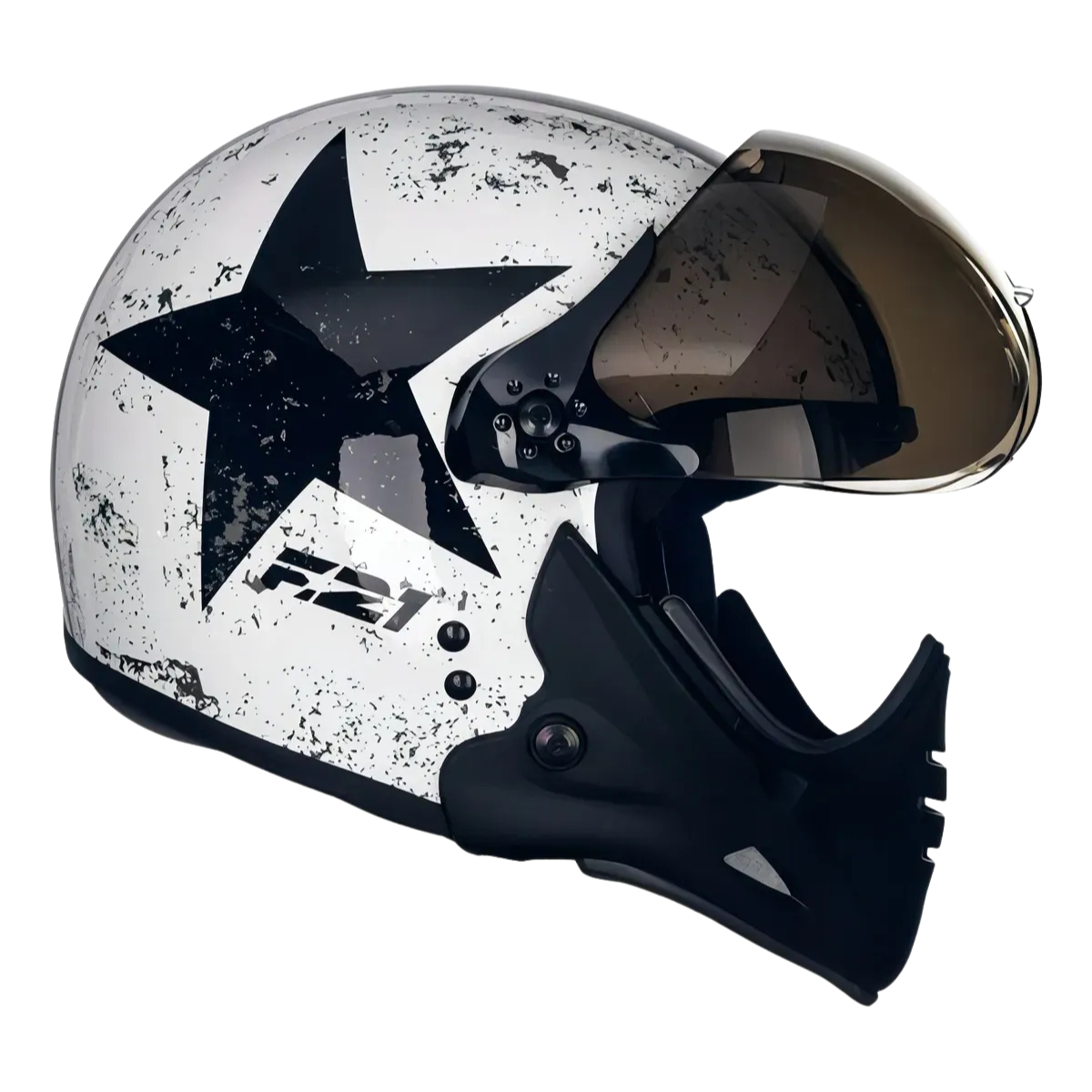 Capacete Moto Peels Com Queixeira Removível F-21 OLD TANK