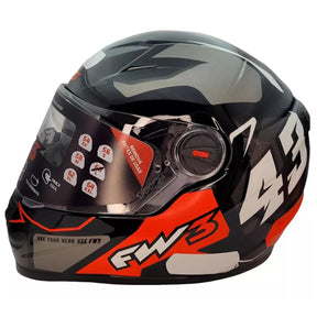 Capacete Fechado Fw3 Gtx 43 Com Oculos Interno
