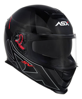 Capacete ASX Eagle Sv Solid Com Viseira Solar Óculos Fumê