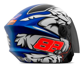 Capacete Aberto New Liberty Three Coyote Gp 88 Viseira Fumê